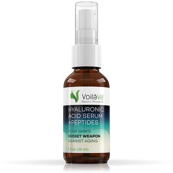 VoilaVe Hyaluronic Acid Serum Face Moisturizer + Peptides